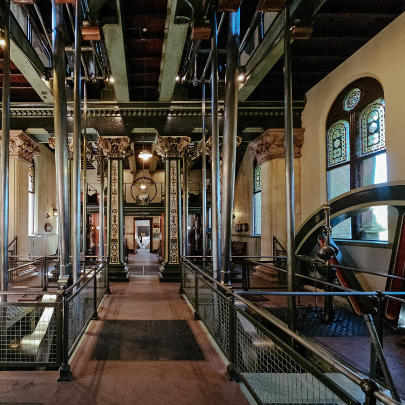the interior of the papplewick pumping station
