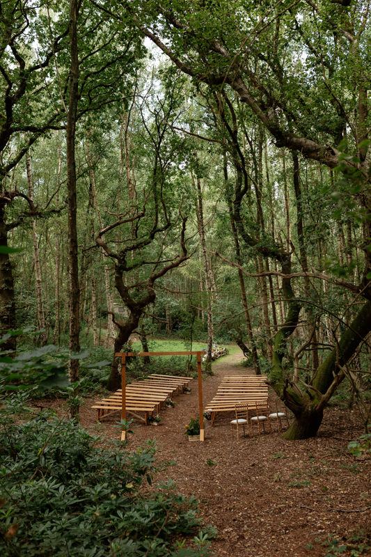 Sherwood glade ceremony clearing in the woods